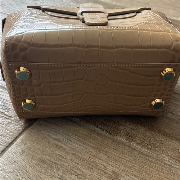 Senreve Tan Crocodile-Embossed Backpack Mini Maestra - Picture 2 of 4